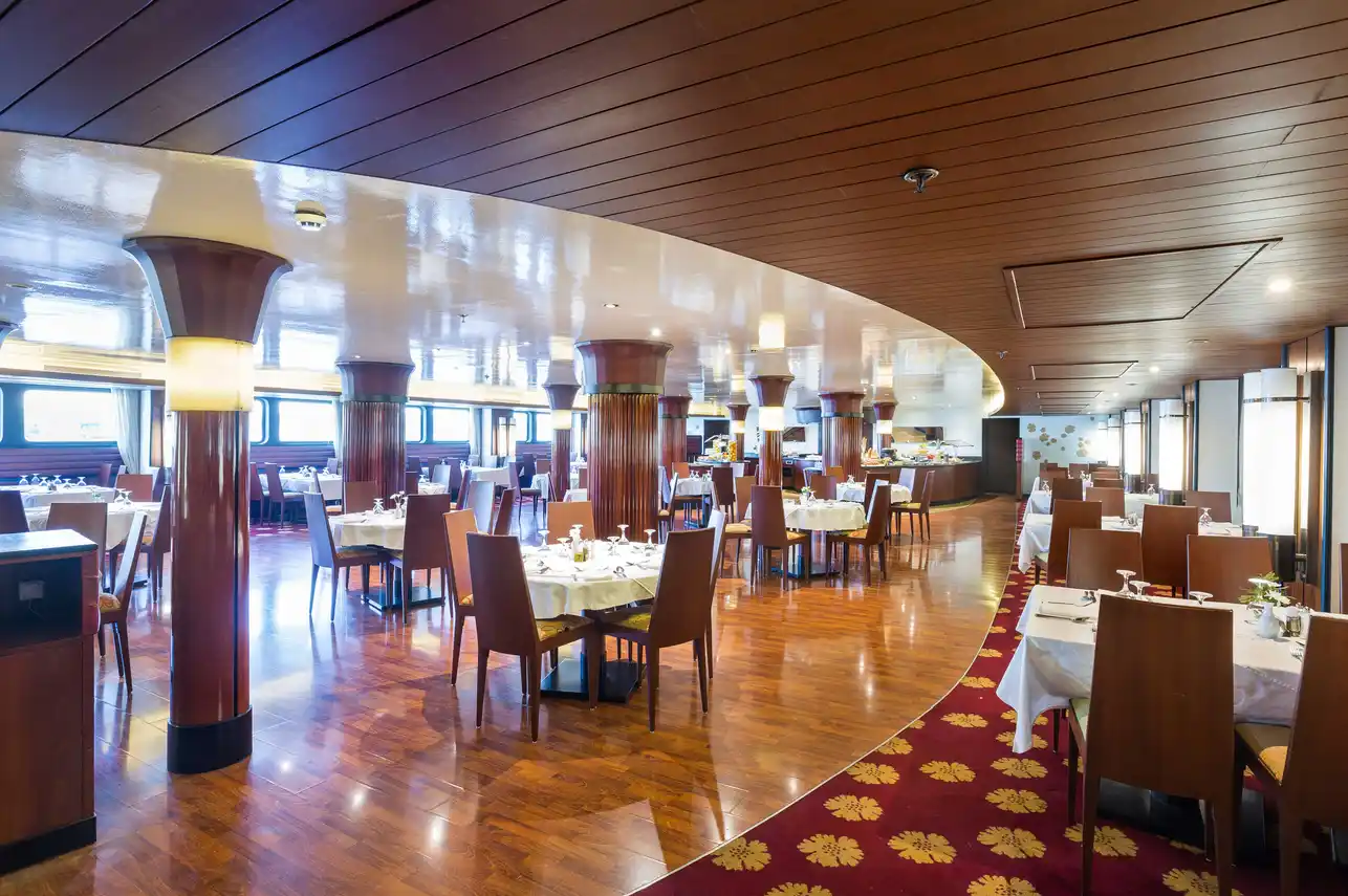 Restaurant aboard the MY Alyssa Nile Cruise Nile cruise
